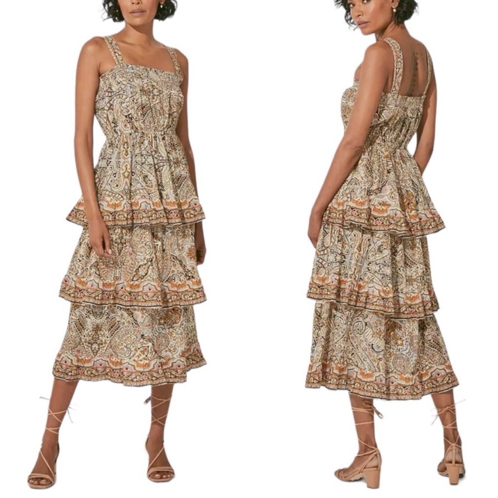 Cleobella - Rosalie midi dress - black neutral paisley - M - worn once
